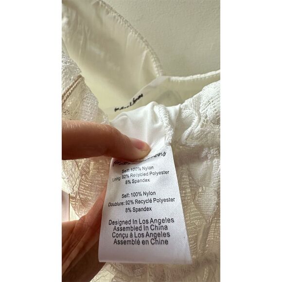 🆕 For Love & Lemons Lorena Maxi Dress White Lace sheer skirt. 1205. Xs - Picture 7 of 8